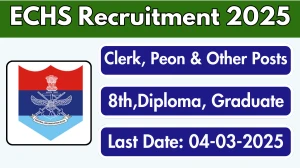 ECHS Clerk, Peon & Other Recruitment 2025 - Apply Offline for 14 Posts