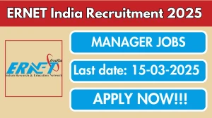 ERNET India Manager Recruitment 2025 - Apply Offline