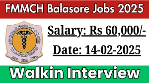 FMMCH Balasore Junior Resident Recruitment 2025 – Walk in for 16 Post