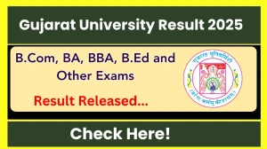 Gujarat University Result 2025 Released at gujaratuniversity.ac.in Direct Link to Download 1st, 2nd, 3rd, 4th, 5th and 6th Semester Result