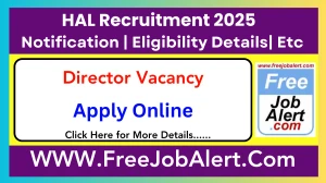 HAL Director Recruitment 2025 - Apply Online