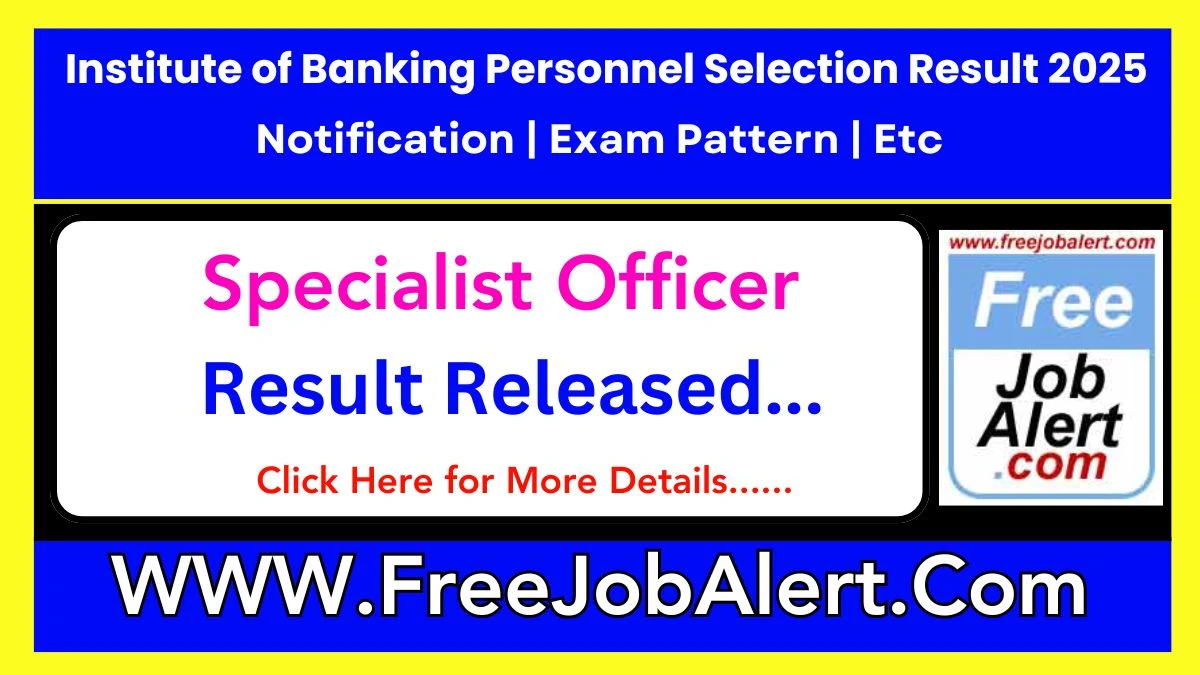 IBPS Result 2025 Declared ibps.in Specialist Officer Check IBPS Merit List Here