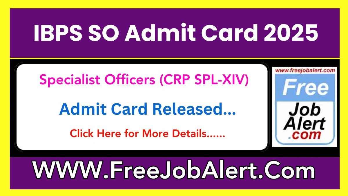 IBPS SO Admit Card 2025 Release Direct Link to Download IBPS Admit Card ibps.in