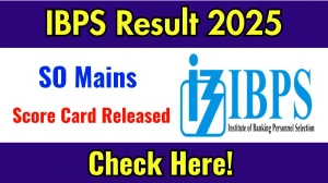 IBPS SO Mains Result 2025 OUT, Download SO Mains Score Card at ibps.in
