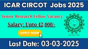 ICAR CIRCOT Senior Research Fellow Recruitment 2025 - Apply Offline
