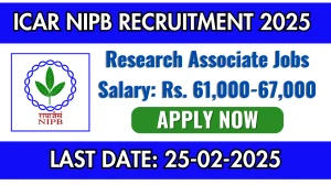 ICAR NIPB Research Associate Recruitment 2025 - Apply Offline