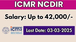 ICMR NCDIR Young Professional Recruitment 2025 - Apply Offline for 4 Posts