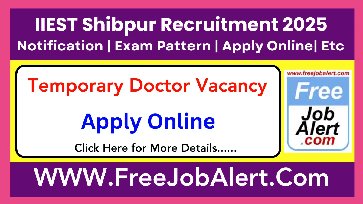 IIEST Shibpur Temporary Doctor Recruitment 2025 - Apply Online