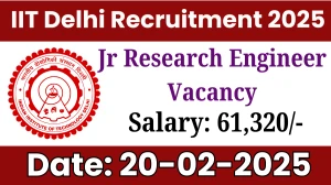 IIT Delhi Jr Research Engineer Recruitment 2025 - Apply Offline
