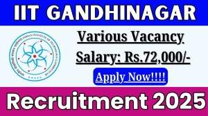 IIT Gandhinagar Postdoctoral Fellow Recruitment 2025 - Apply Offline