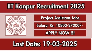 IIT Kanpur Project Assistant Recruitment 2025 - Apply Offline