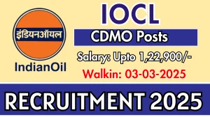 Indian Oil (IOCL) CDMO Recruitment 2025 – Walk in