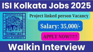 ISI Kolkata Project linked person Recruitment 2025 – Walk in