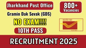 Jharkhand Post Office GDS Recruitment 2025 - Apply Online for 822 Posts