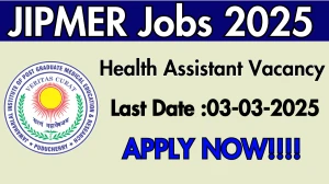 JIPMER Health Assistant Recruitment 2025 - Apply Offline