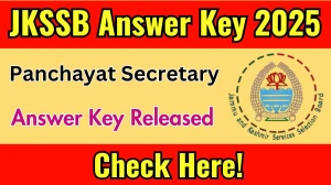 JKSSB Panchayat Secretary Answer Key 2025 Available for the Download Answer Key PDF at jkssb.nic.in