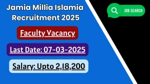 JMI Faculty Recruitment 2025 - Apply Online for 51 Posts