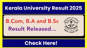 Kerala University Result 2025 Released at keralauniversity.ac.in Direct Link to Download 3rd and 4th Semester Result