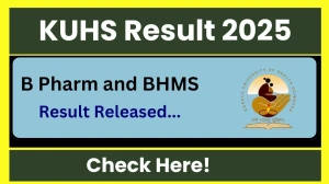 KUHS Result 2025 Released at kuhs.ac.in Direct Link to Download 4th Semester Result