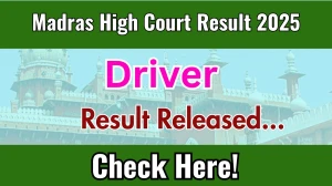 Madras High Court Result 2025 Announced. Direct Link to Check Madras High Court Driver Result 2025 mhc.tn.gov.in Madras High Court Result 2025 Announced. Direct Link to Check Madras High Court Driver Result 2025 mhc.tn.gov.in