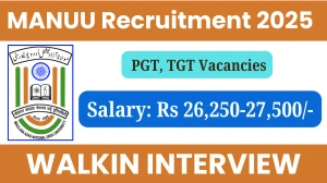 MANUU PGT, TGT Recruitment 2025 – Walk in