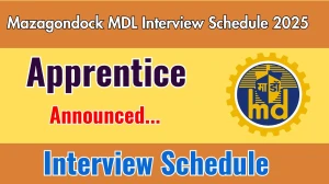 Mazagondock MDL Apprentice Interview Schedule 2025 Announced Check and Download Mazagondock MDL Apprentice at mazagondock.in
