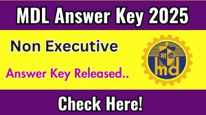 MDL Non Executive Answer Key 2025 Available for the Download Answer Key PDF at mazagondock.in