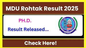 MDU Rohtak Result 2025 Released at mdu.ac.in