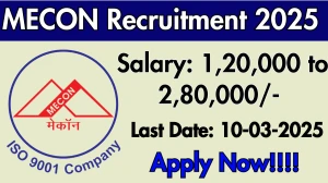 MECON Deputy General Manager, General Manager Recruitment 2025 - Apply Online