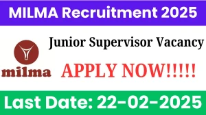 MILMA Junior Supervisor Recruitment 2025 - Apply Online for 11 Posts