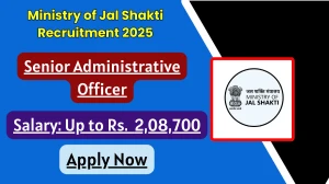 Ministry of Jal Shakti Senior Administrative Officer Recruitment 2025 - Apply Offline
