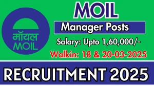 MOIL Manager Recruitment 2025 – Walk in