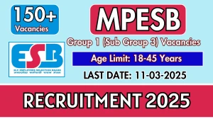 MPESB Group 1 (Sub Group 3) Recruitment 2025 - Apply Online for 157 Posts