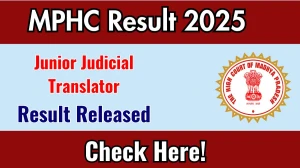MPHC JJT Result 2025 OUT, Download JJT Result at mphc.gov.in MPHC JJT Result 2025 OUT, Download JJT Result at mphc.gov.in