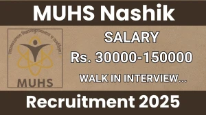 MUHS Nashik Office Assistant, Database Administrator & Other Recruitment 2025 – Walk in