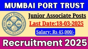 Mumbai Port Trust Junior Associate Recruitment 2025 - Apply Offline