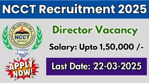 NCCT Director Recruitment 2025 - Apply Offline