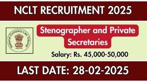 NCLT Stenographer and Private Secretaries Recruitment 2025 - Apply Online for 24 Posts