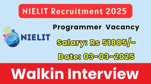 NIELIT Programmer Recruitment 2025 – Walk in