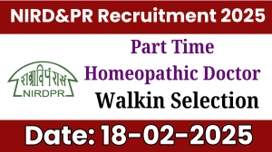 NIRD&PR Homeopathic Doctor Recruitment 2025 – Walk in