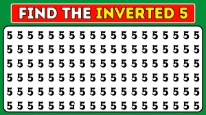 Observation Brain Test: If you have Eagle Eyes Find the Inverted 5 in 10 Secs