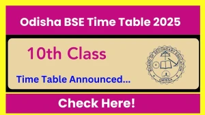 Odisha 10th Exam Time Table 2025 Released, Download BSE Odisha 10th Date Sheet PDF Here