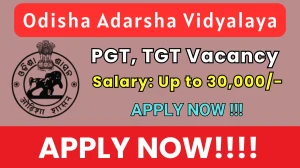 Odisha Adarsha Vidyalaya PGT, TGT Recruitment 2025 - Apply Offline