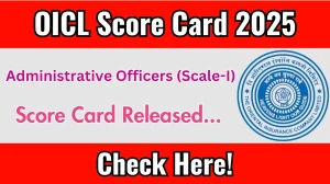 OICL Score Card 2025 Announced. Direct Link to Check OICL Administrative Officers (Scale-I) Score Card 2025 orientalinsurance.org.in OICL Score Card 2025 Announced. Direct Link to Check OICL Administrative Officers (Scale-I) Score Card 2025 orientalinsurance.org.in