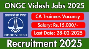 ONGC Videsh CA Trainees Recruitment 2025 - Apply Online