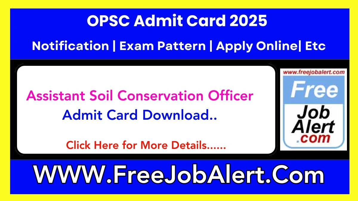 OPSC Admit Card 2025 Release Direct Link to Download OPSC ASCO Admit Card opsc.gov.in