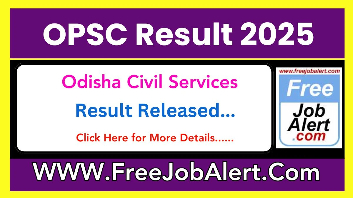 OPSC OCS Result 2025 Declared at opsc.gov.in Check OPSC Merit List Here