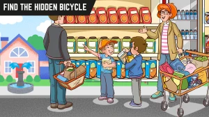 Optical Illusion IQ Test: Only Highly Observant Can Spot the Hidden Bicycle in this Supermarket Image in 8 seconds!