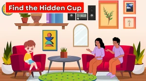 Optical Illusion: Test your visual prowess by finding the Hidden Cup in 7 seconds!