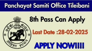 Panchayat Samiti Office Tileibani Village Resource Person Recruitment 2025 - Apply Offline for 10 Posts